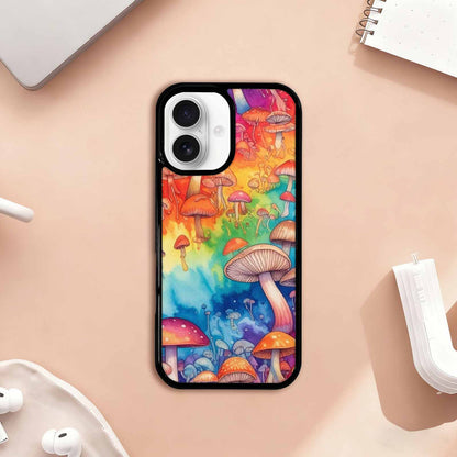 iPhone 17 Case — Mushrooms Tie Dyemushrooms Pat Tie Dye, Unique Phone Case Design