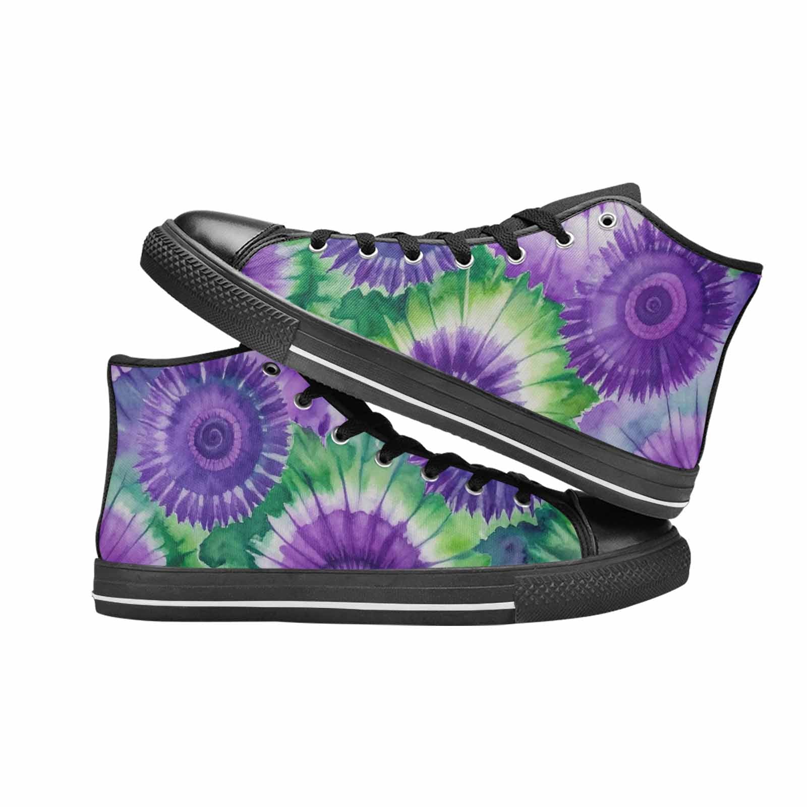 MEN'S Tie Dye - High Top Canvas Neon Fantasy Sneakers