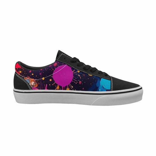 MEN'S Paint Splatter Canvas Lace-Up Wallpaper Art Custom Sneakers