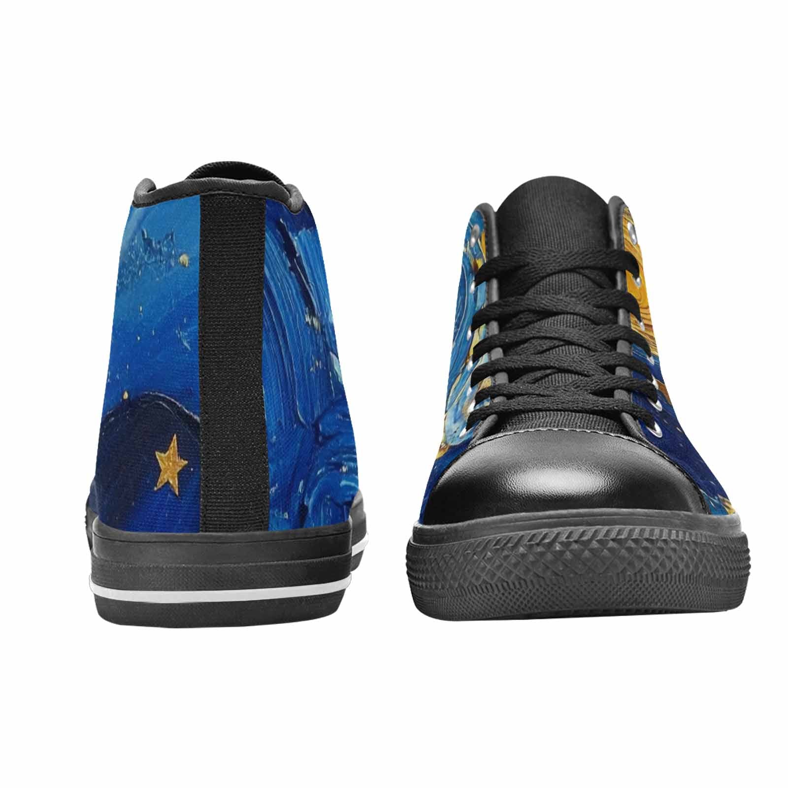 WOMEN'S Starry Night Galaxy High Top Canvas Aesthetic Custom Sneakers