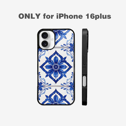 iPhone 16 Plus Case — Mexican Talavera Tile Pattern Floral Geometric, Custom Art Phone Cover