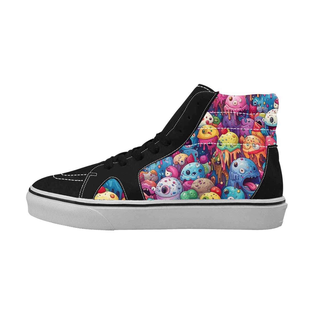 MEN'S Melting Ice Cream Monster High Top Canvas Surreal Shoes