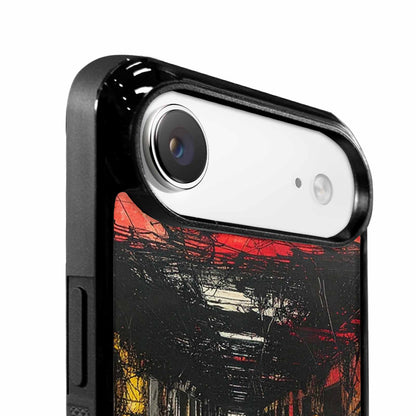 iPhone 17 Air Case — Black Red Ink Liminal Space Galaxy, Custom Art Phone Cover