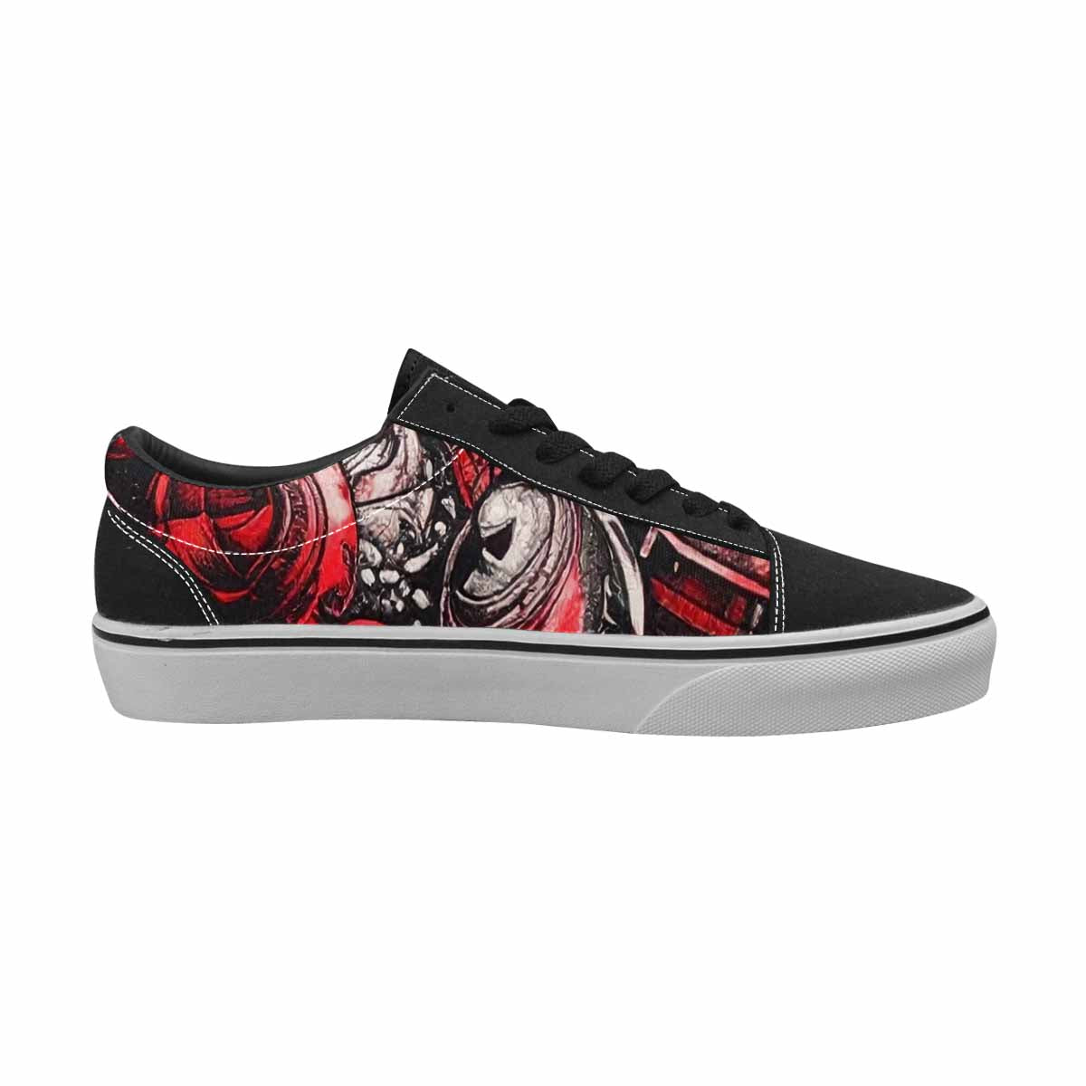 WOMEN'S Ice Cream Motif Lace-Up Canvas Vibrant Chaos Sneakers