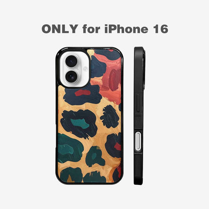 iPhone 16 Case — Leopard Wallpaper Print, Custom Art Phone Cover