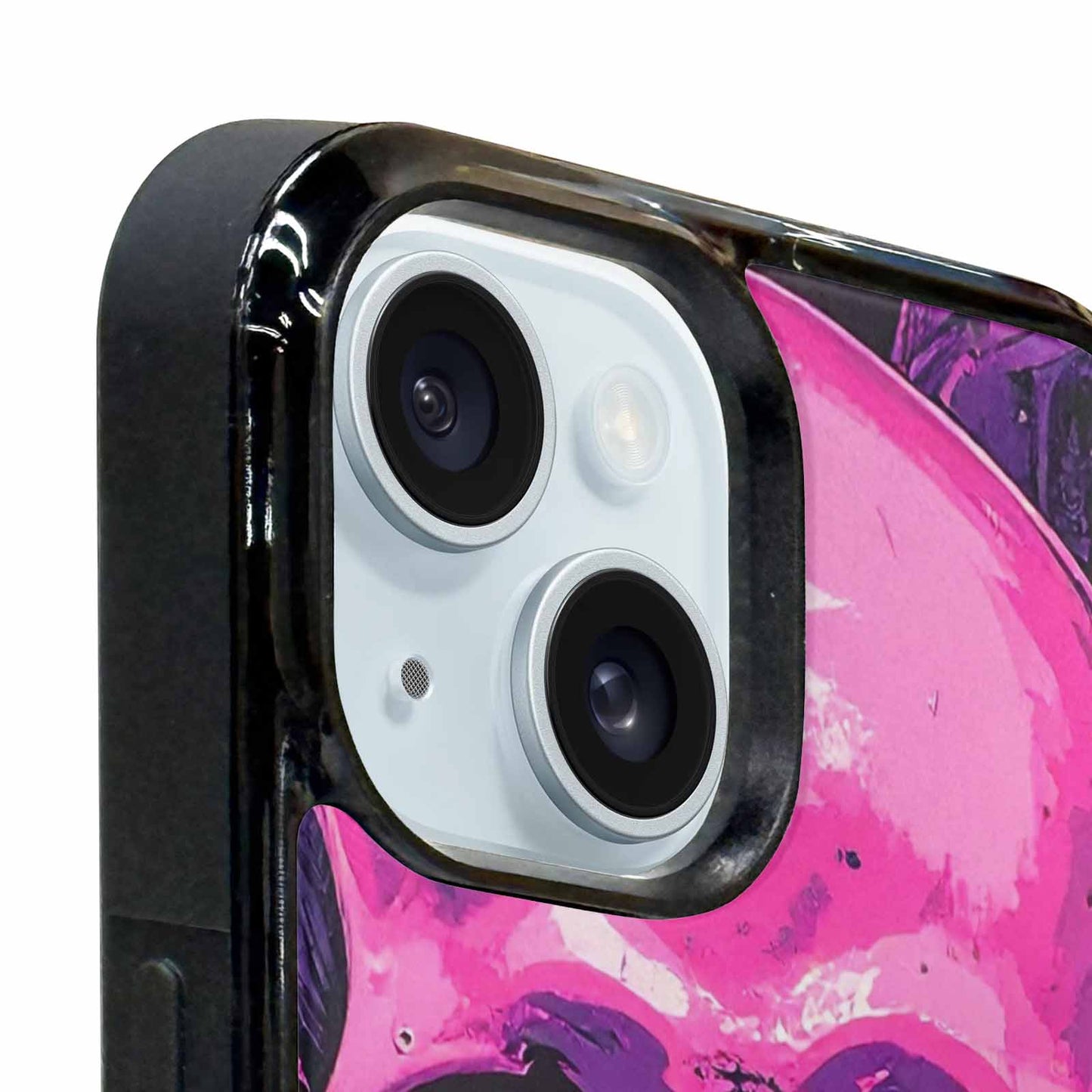 iPhone 15 Plus Case — Pink Purple Skeletons Neon Drip Melting, Customized Protective Case