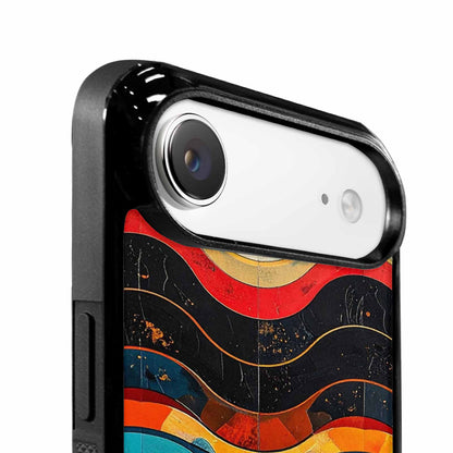 iPhone 17 Air Case — Retro Wave Scallop Stripe Small Retro, Unique Phone Case Design