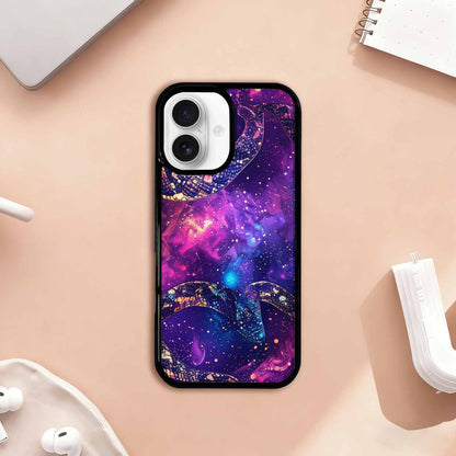 iPhone 17 Case — Galaxy Snake Print Galaxy Space, Custom Designed Case Cover