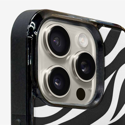 iPhone 16 Pro Case — Zebra Print Black White, Customized Protective Case