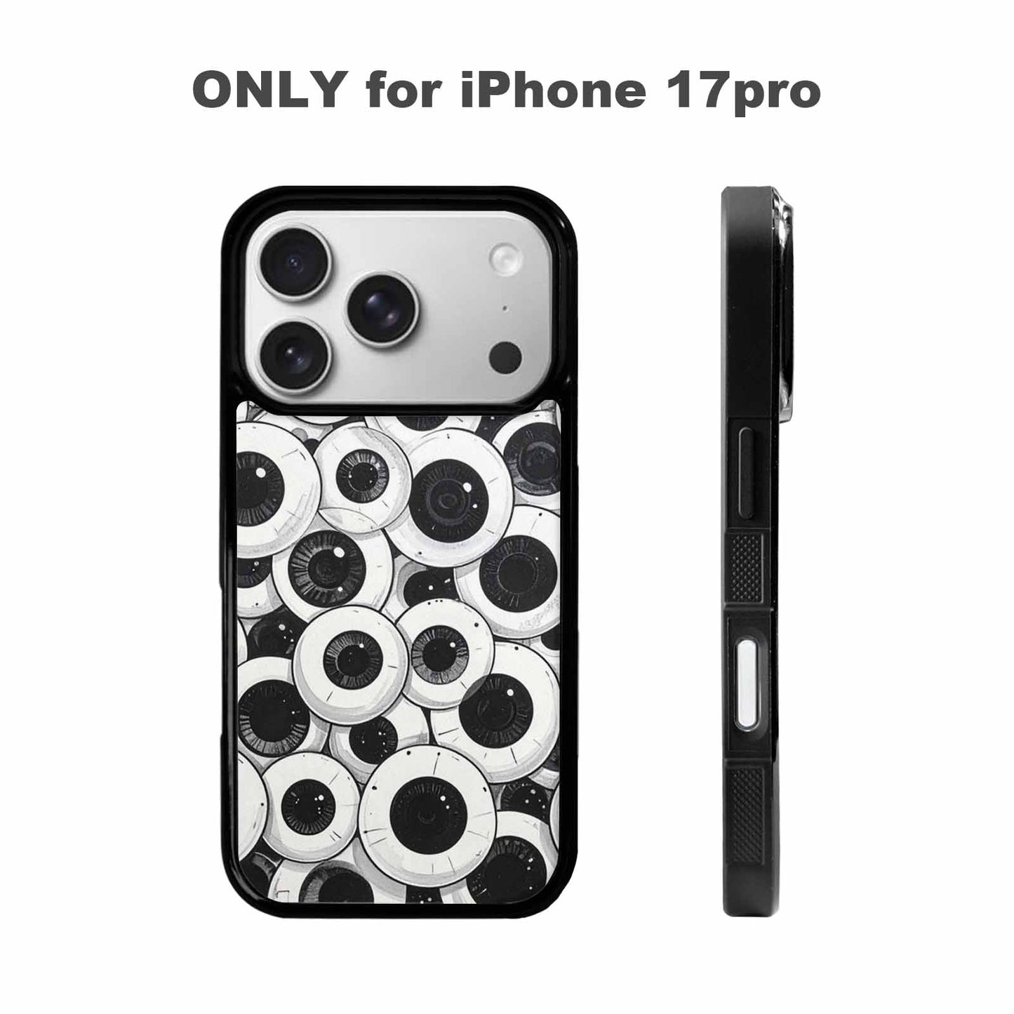 iPhone 17 Pro Case — Googly Cartoon Eyeballs Cartoon Cute, Custom Made Phone Cover