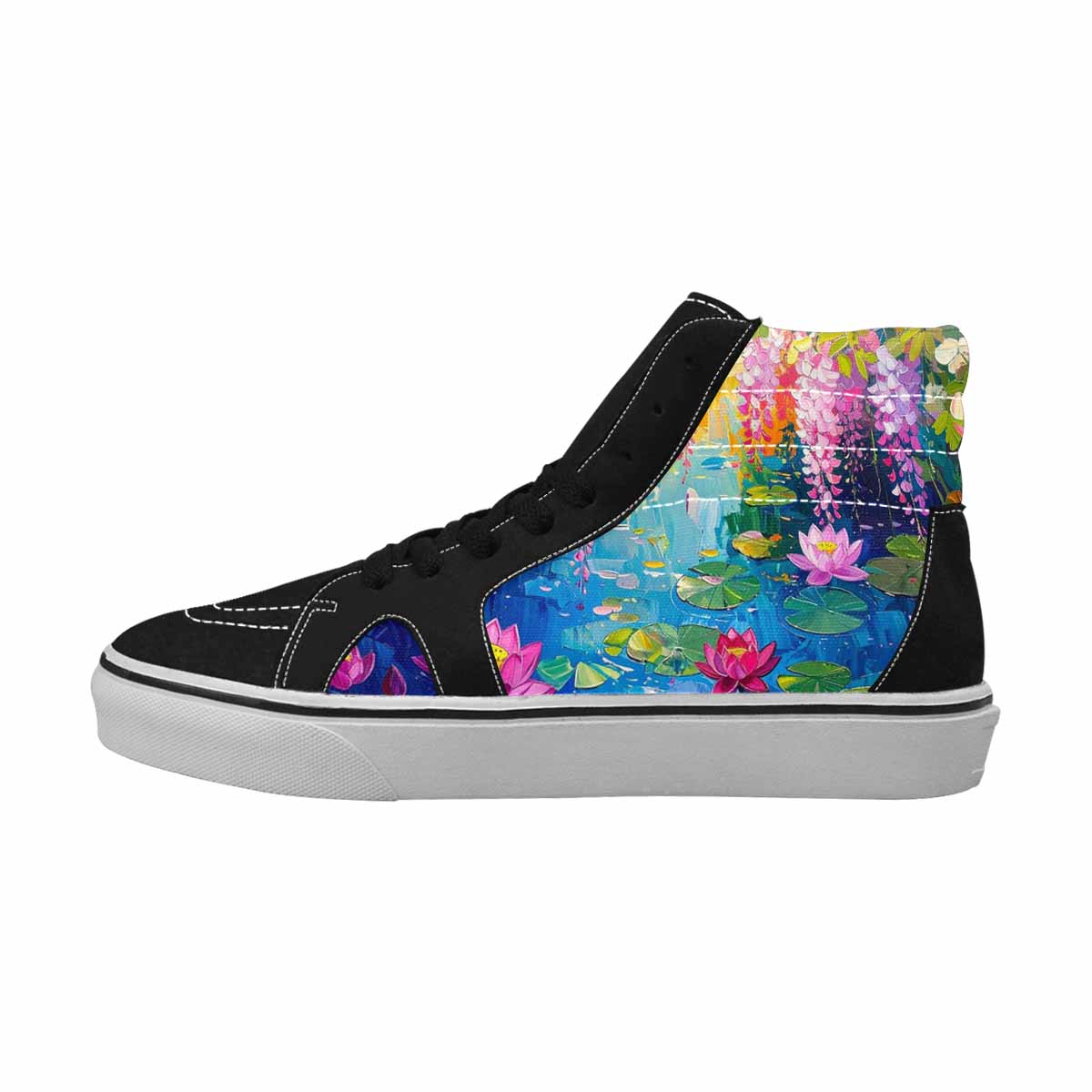 MEN'S Full Color Vibrant Monet High Top Canvas Vivid Sneakers