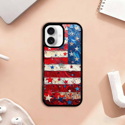 iPhone 17 Case — Patriotic Stars And Stripes Galaxy Space, Customized Protective Case