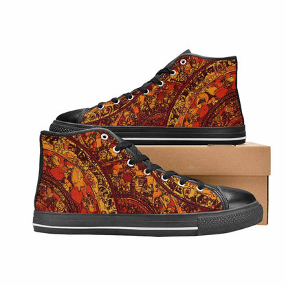 WOMEN'S Mandala Lions High Top Canvas Surreal Custom Shoes