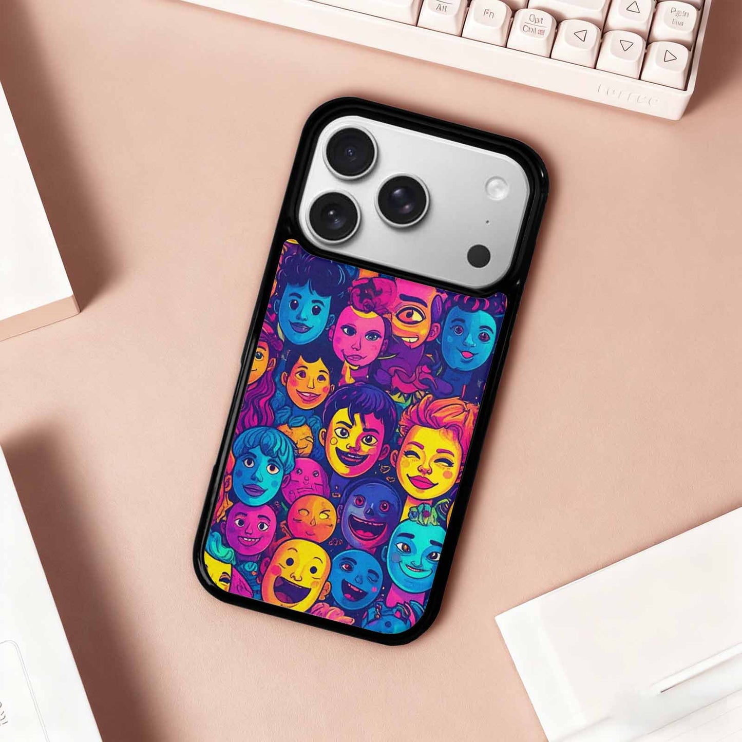 iPhone 17 Pro Case — Small Funny Looking Cartoon People Cartoon, Custom Art Phone Cover