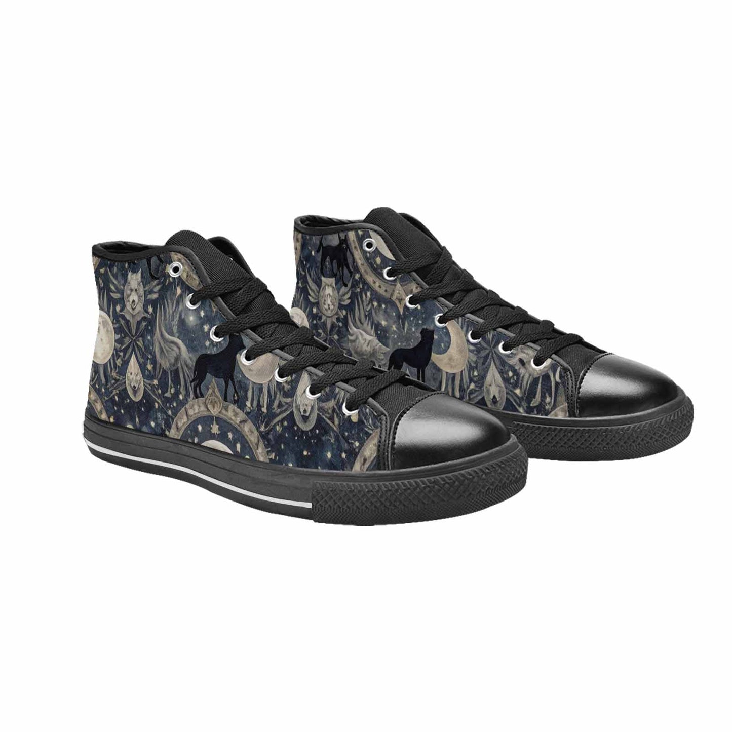 MEN'S Wolves Everywhere Collage High Top Canvas Y2K Sneakers