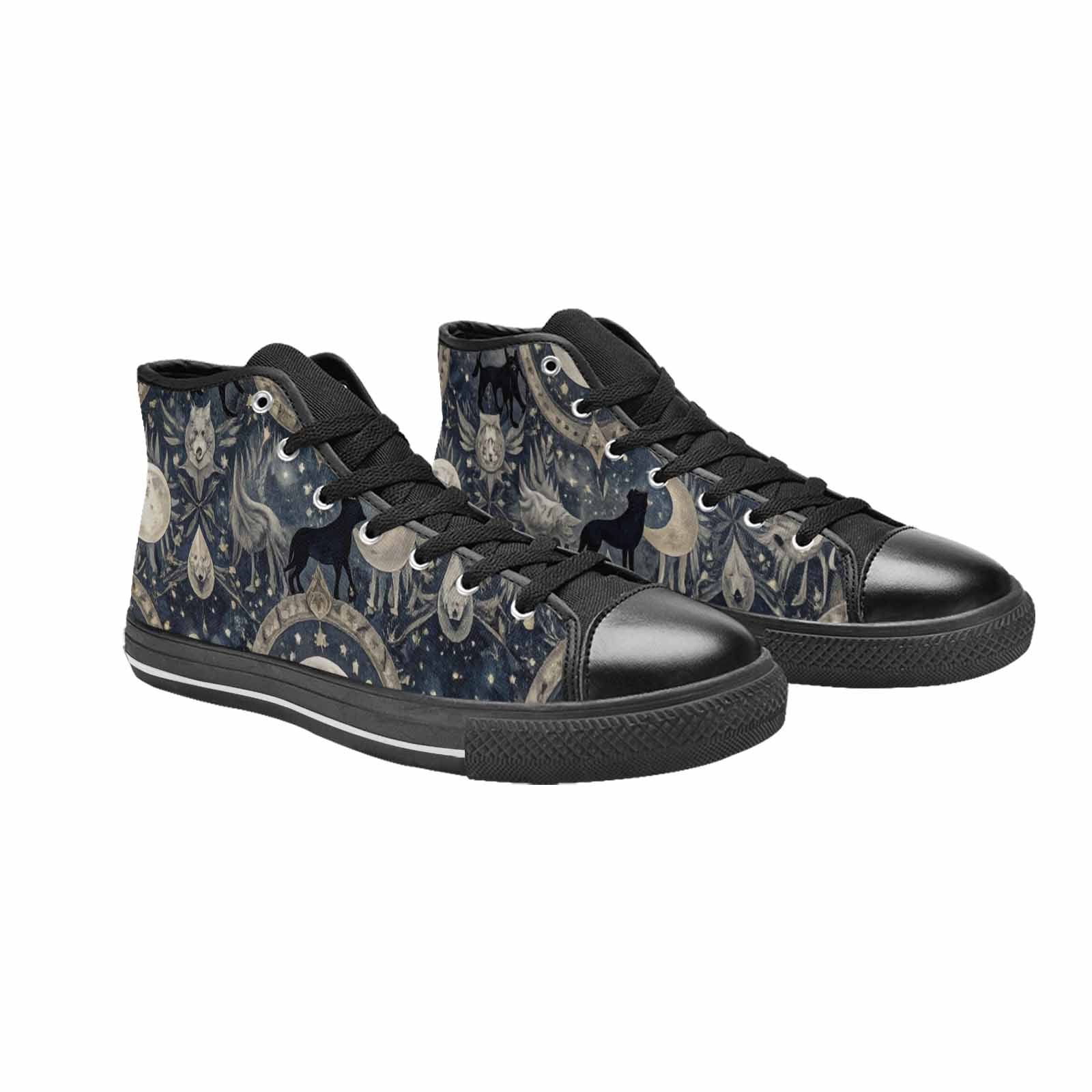 MEN'S Wolves Everywhere Collage High Top Canvas Y2K Sneakers