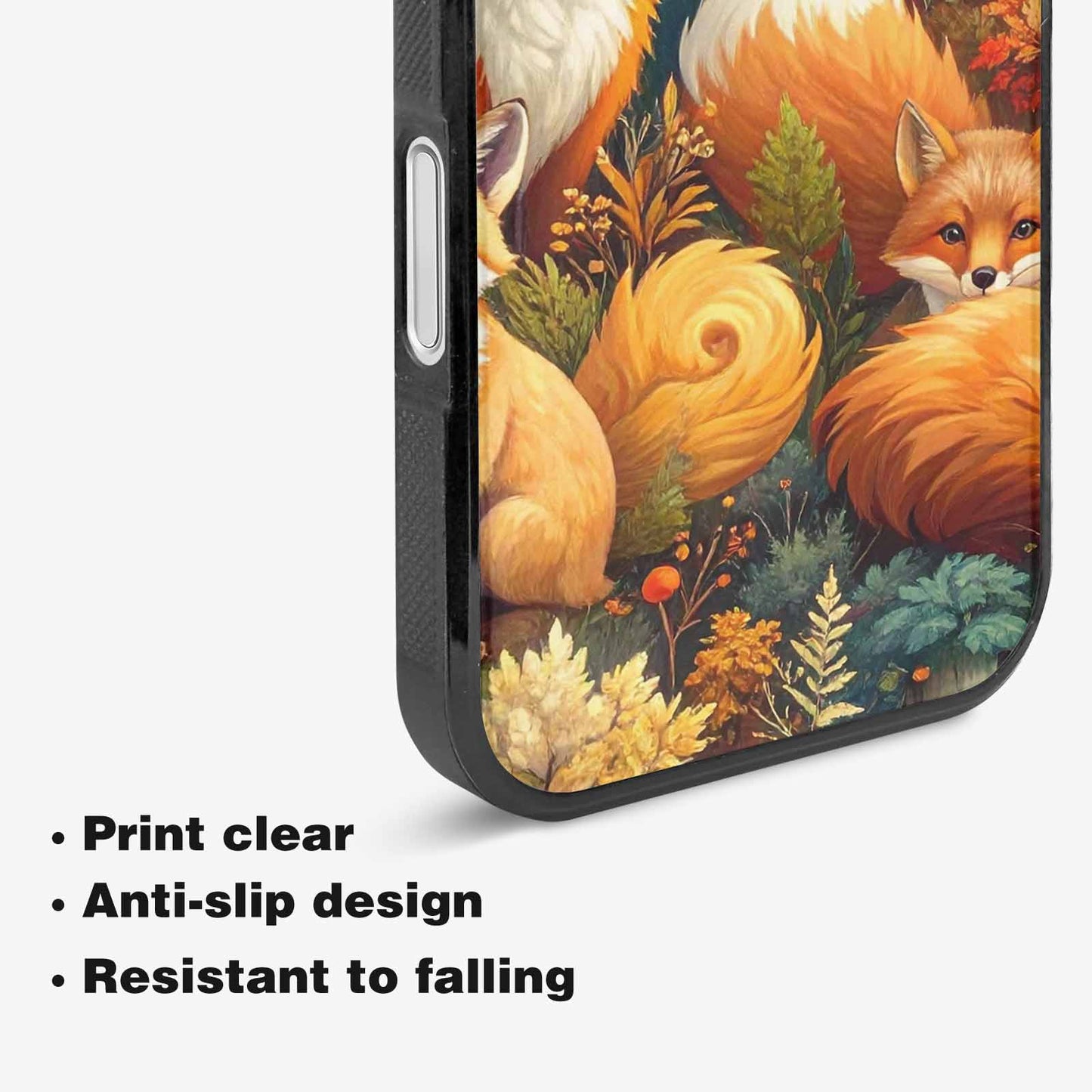 iPhone 16 Case — Fox Forest Fox Forest Pattern Hundreds, Custom Designed Case Cover