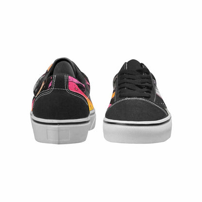 WOMEN'S Rainbow Drip Mushrooms Lace-Up Canvas Grunge Custom Shoes