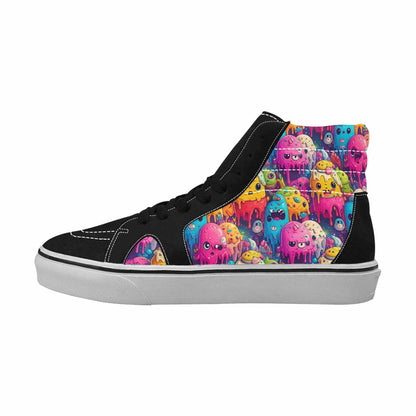MEN'S Melting Ice Cream Monster High Top Canvas Dreamcore Shoes