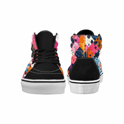 WOMEN'S Cow Animal Print High Top Canvas Vivid Custom Shoes