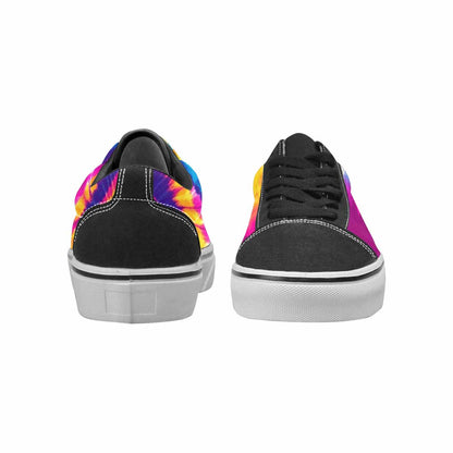 MEN'S Tie Dye Spiral Canvas Lace-Up Neon Fantasy Sneakers