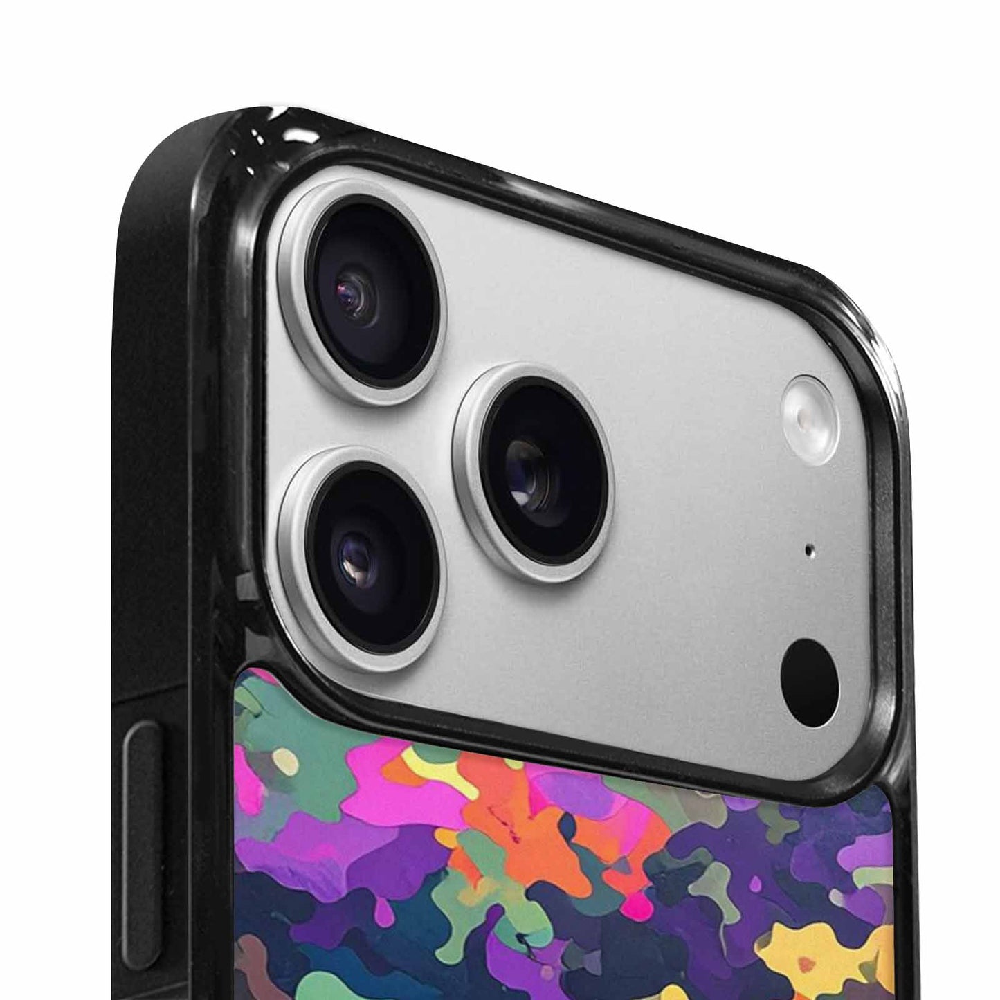 iPhone 17 Pro Case — Small Military Camouflage Blotch Pattern Camo, Custom Printed Phone Case