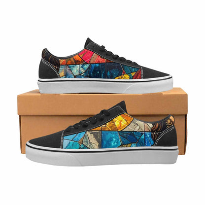 MEN'S Jesus Face Small Canvas Lace-Up Neon Fantasy Custom Shoes