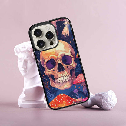 iPhone 16 Pro Case — Mushroom Skulls Custom, Custom Phone Case