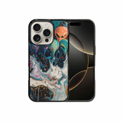 iPhone 16 Pro Case — Aliens Marblealiens Pattern Fjy, Custom Made Phone Cover