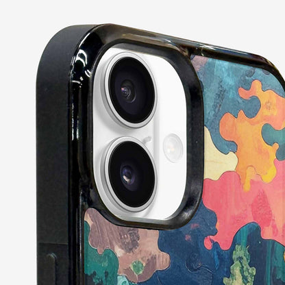 iPhone 16 Case — Camo Patches Full Color Vibrant Camo, Custom Art Phone Cover