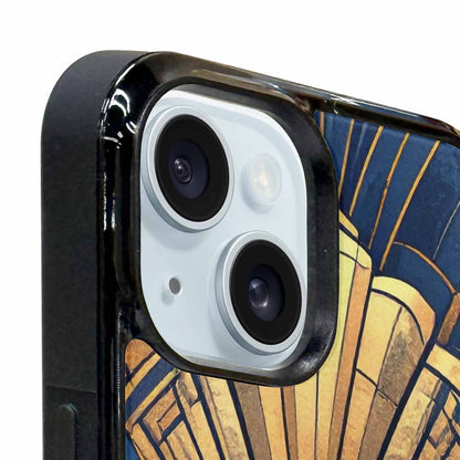 iPhone 15 Case — Art Deco Illustration Pattern, Custom Phone Case