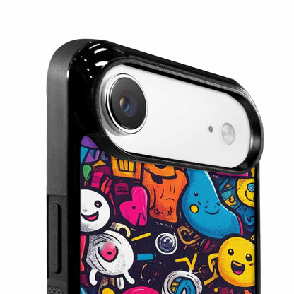 iPhone 17 Air Case — Hand Drawn Icon Doodle Pattern Original, Personalized Phone Case