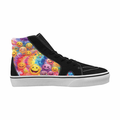 MEN'S Smiley Facessmiley Faces  High Top Canvas Neon Fantasy Shoes