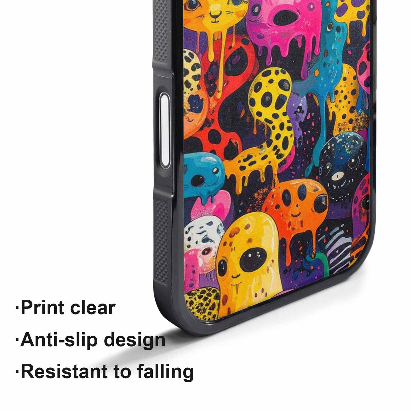 iPhone 17 Pro Max Case — Melting Aliens Pattern Alien Scifi, Unique Phone Case Design