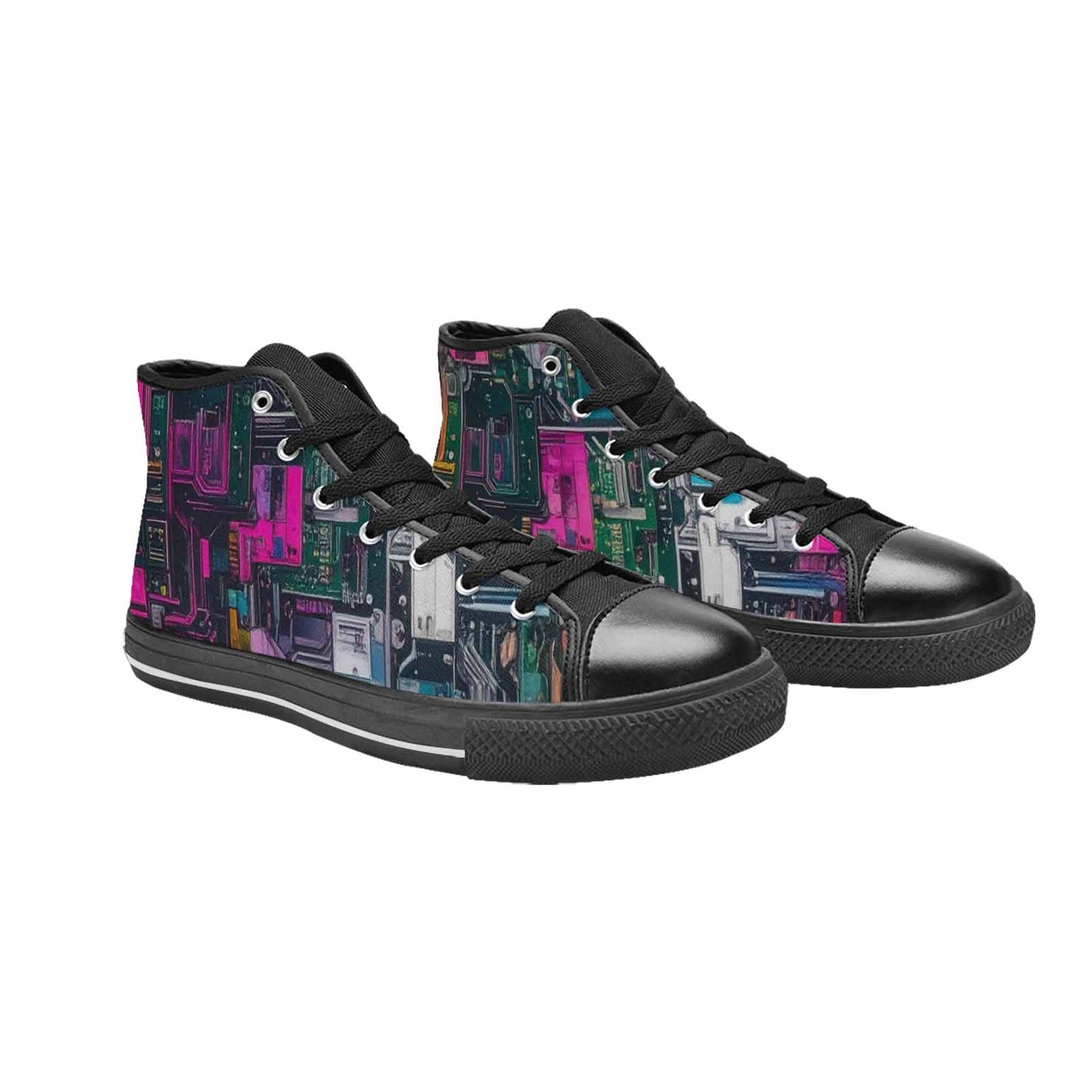 MEN'S Circuit Board Cyberpunk High Top Canvas Aesthetic Sneakers