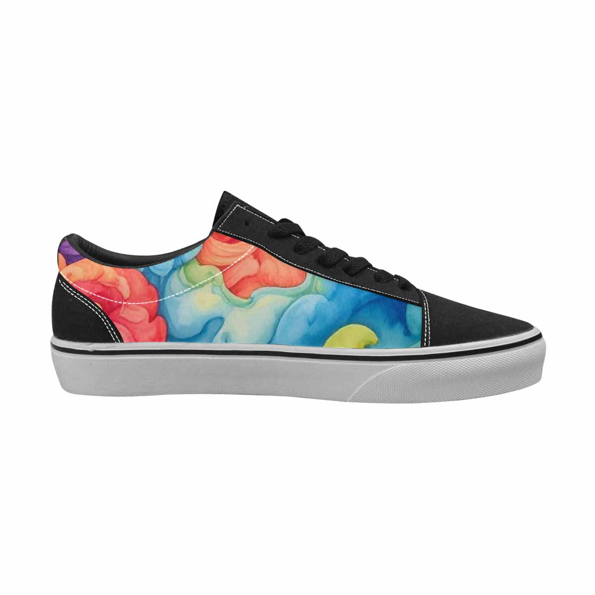 WOMEN'S Tie Lace-Up Canvas Wallpaper Art Sneakers