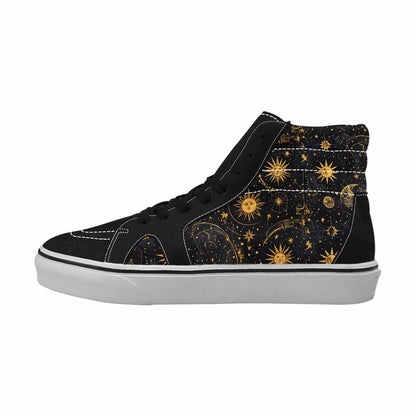 WOMEN'S Zodiac Constellation Star High Top Canvas Surreal Custom Sneakers