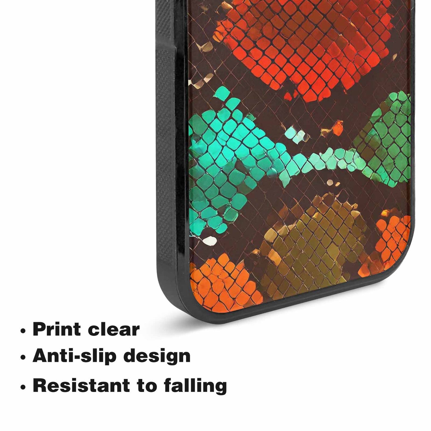iPhone 15 Plus Case — Snake Print Dark Seamless Pattern Vibrant, Original Design Phone Case