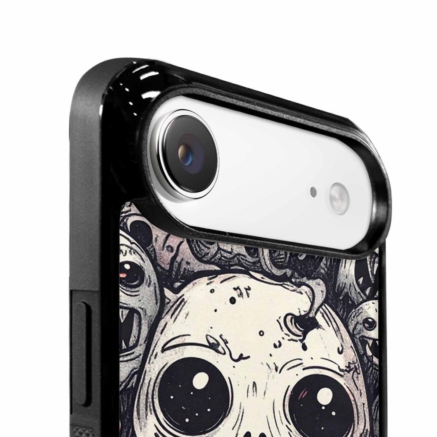 iPhone 17 Air Case — Black Ink Linework Creature Pattern Original, Unique Phone Case Design