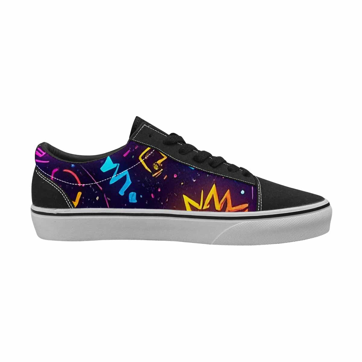 WOMEN'S 80s Retro Motif 80s Lace-Up Canvas Grunge Custom Shoes