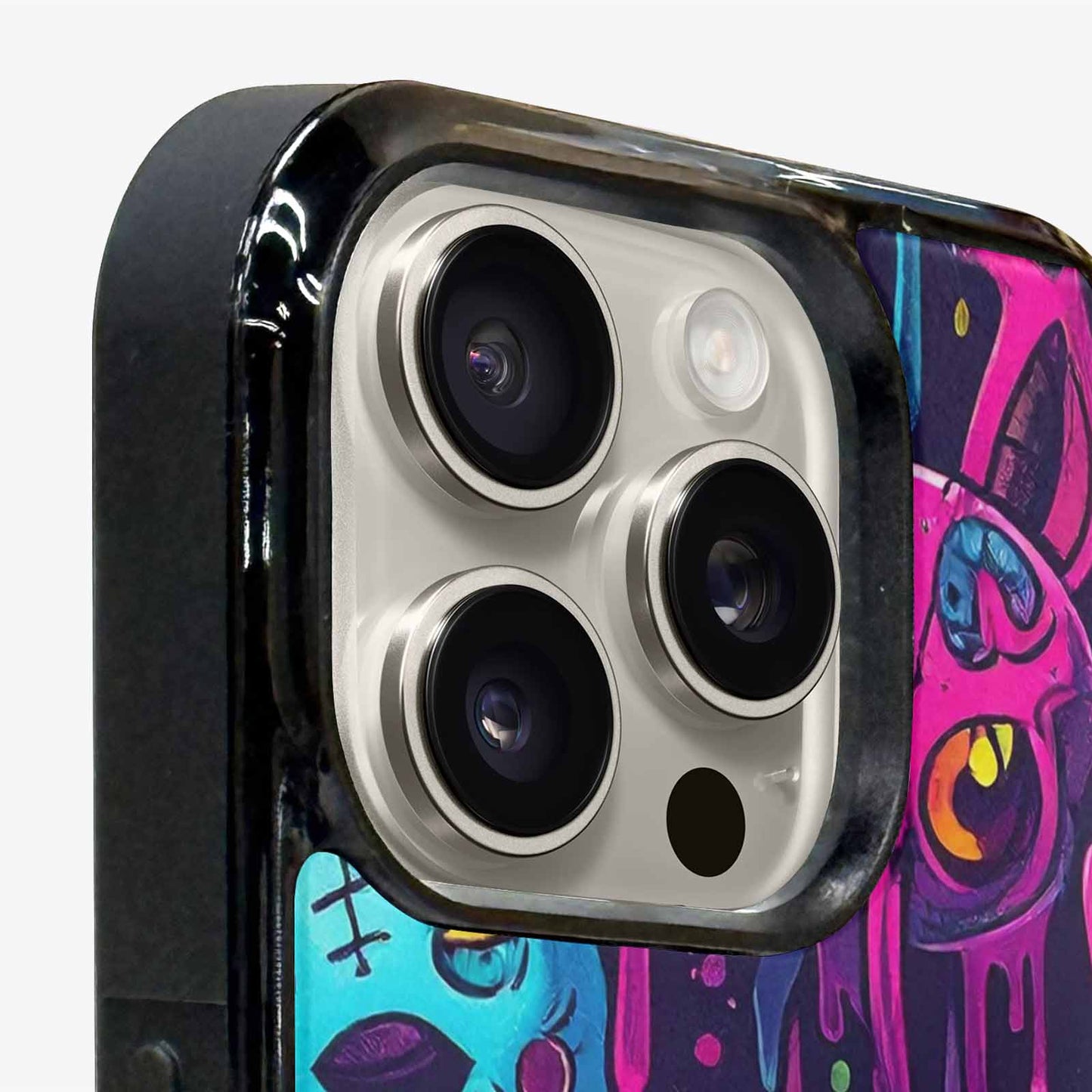 iPhone 16 Pro Case — Mixed Toxic Glow Creature Pattern Hundreds, Custom Printed Phone Case