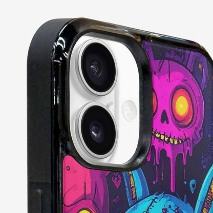 iPhone 16 Case — Mixed Toxic Glow Creature Pattern Hundreds, Personalized Phone Case