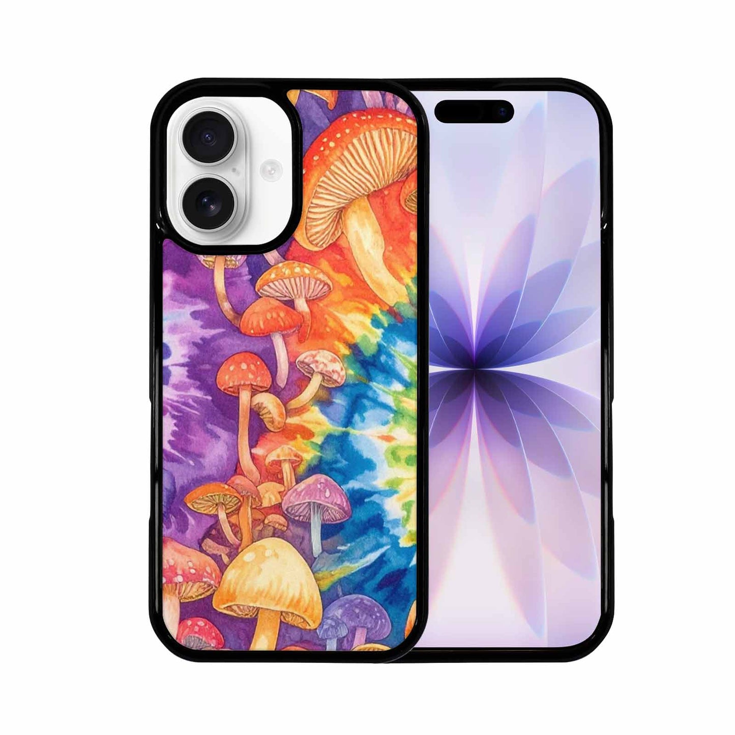 iPhone 17 Case — Mushrooms Tie Dyemushrooms Pat Tie Dye, Custom Printed Phone Case