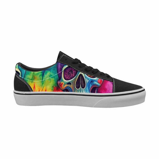WOMEN'S Tie Dye Skulls Print Canvas Lace-Up Dreamcore Sneakers