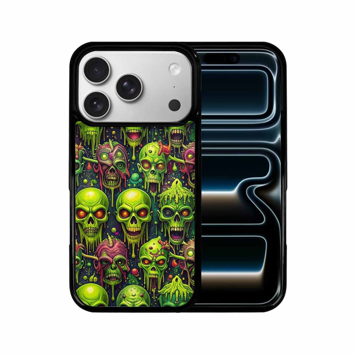 iPhone 17 Pro Case — Toxic Radioactive Creature Pattern Hundreds Original, Custom Printed Phone Case