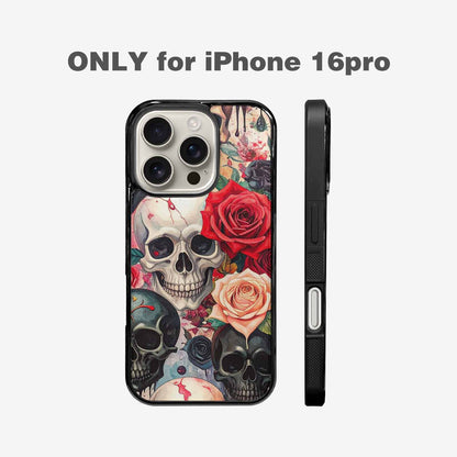 iPhone 16 Pro Case — Skulls And Roses Skulls And Roses, Custom Phone Case