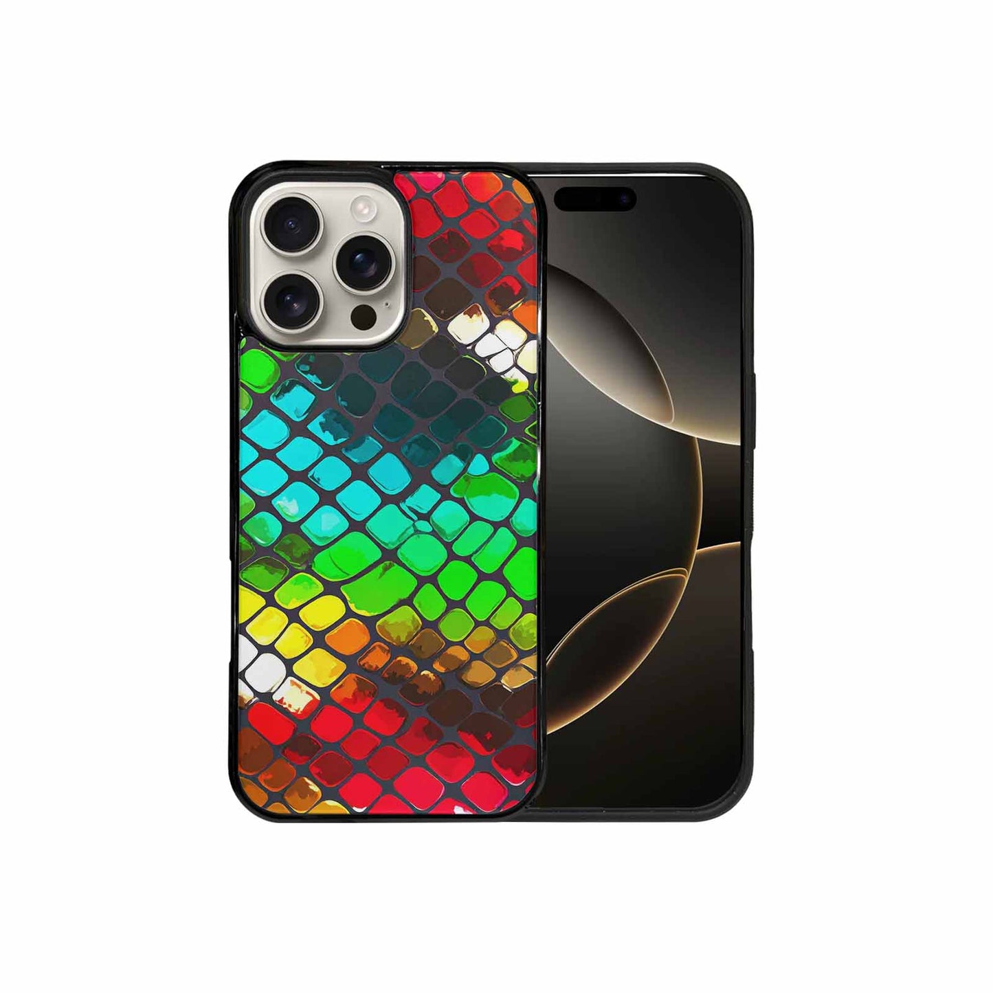 iPhone 16 Pro Max Case — Snake Print Dark Seamless Pattern Vibrant, Custom Phone Case