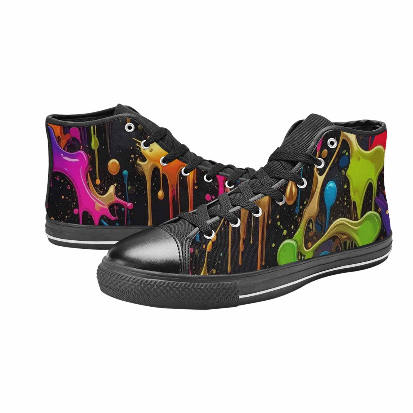 MEN'S Paint Splatter High Top Canvas Aesthetic Custom Sneakers