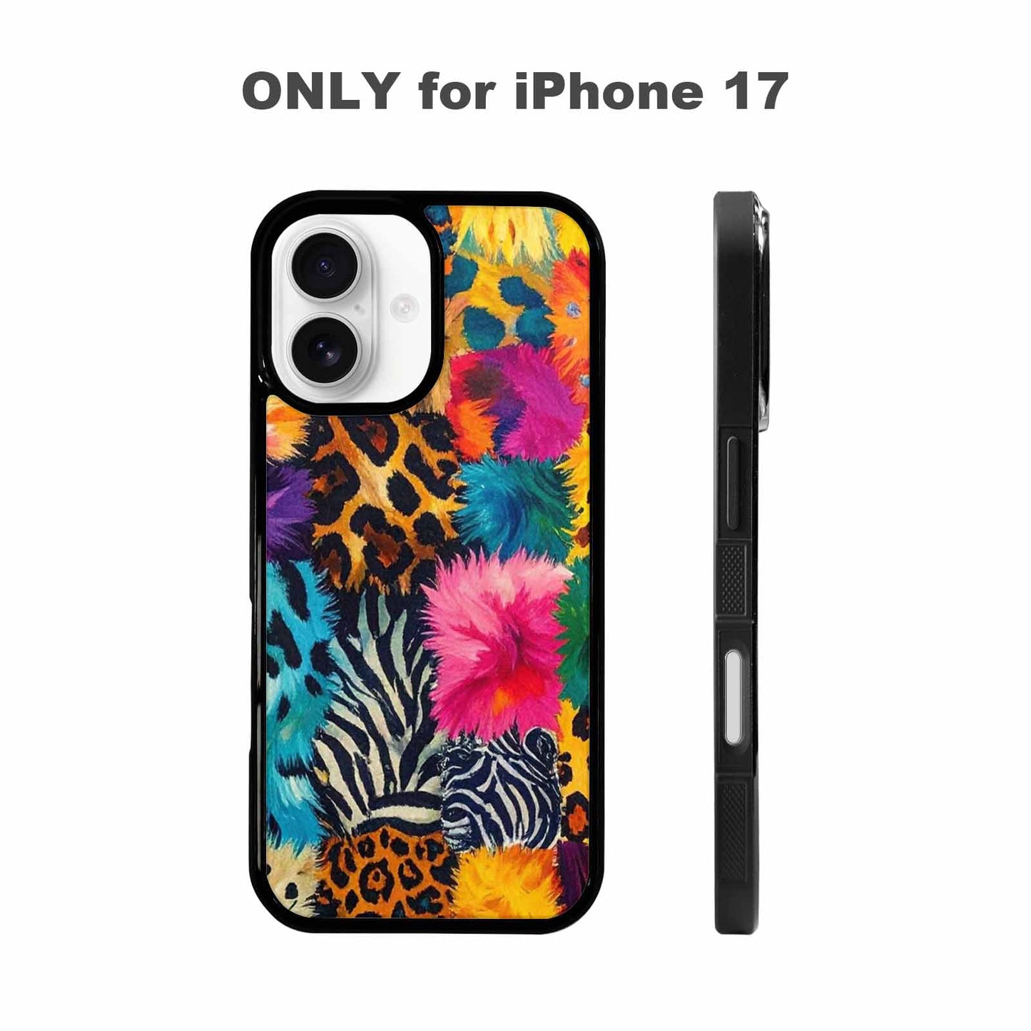 iPhone 17 Case — Full Color Vibrant Animal Print, Unique Phone Case Design