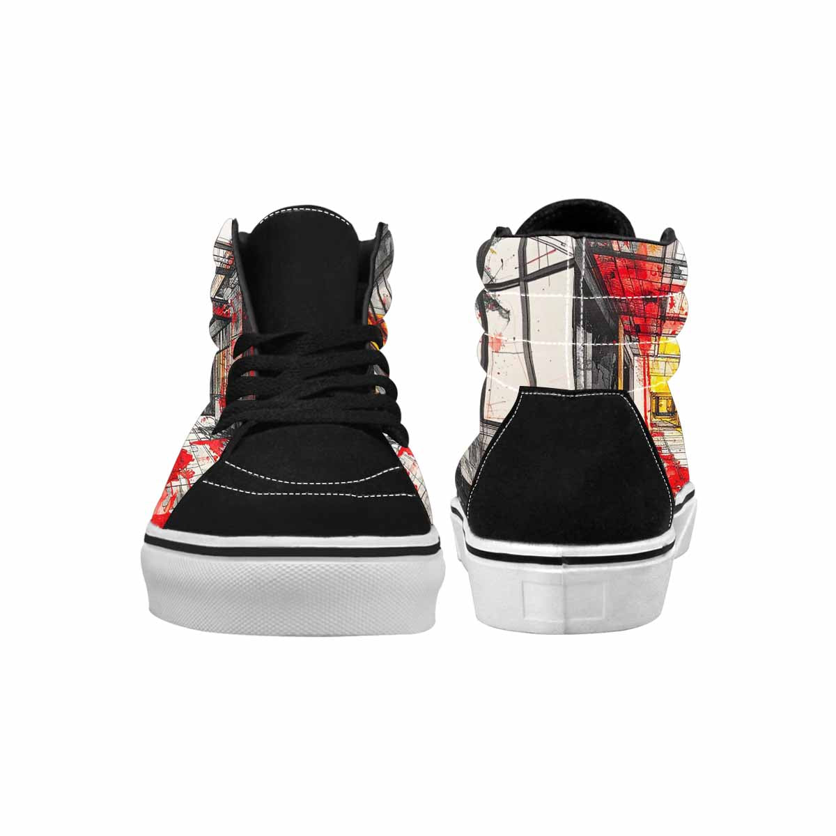 MEN'S Liminal Space Fragment High Top Canvas Wallpaper Art Custom Sneakers